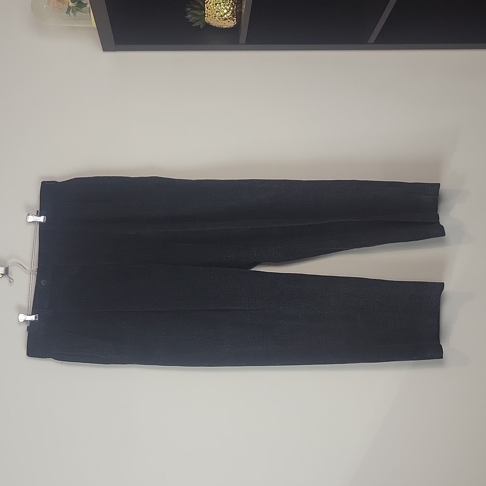 NORM THOMPSON Black Gray Textured Tapestry-Like Heavier Weight Pants - 36R